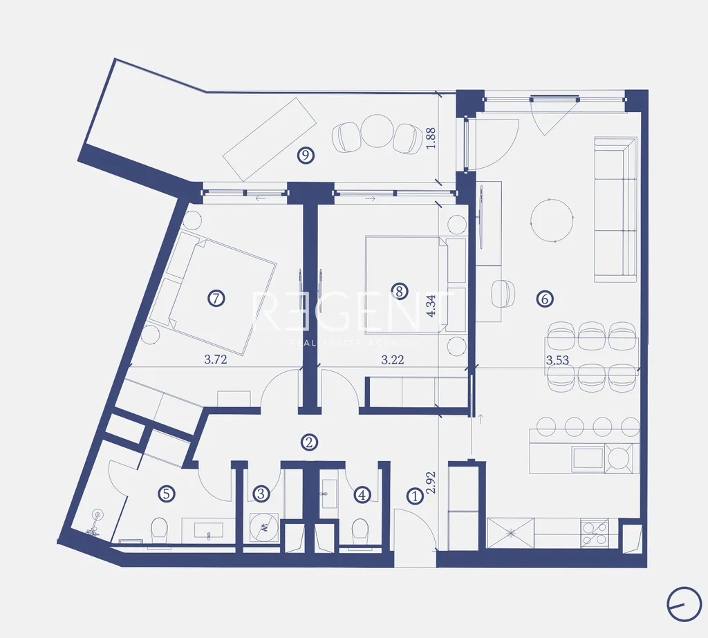 Istra, Savudrija, Crveni Vrh – Petram Resort apartman u luksuznom kompleksu 93 m2