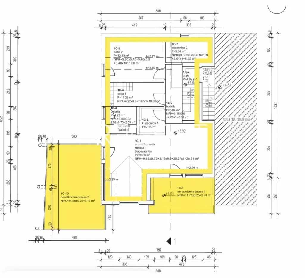 Brač, Sutivan - Dvosoban stan u stambenom kompleksu 95,53 m2