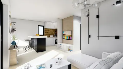 Kaštela, Kaštel Lukšić - Jednosoban stan 60 m2 s lođom novogradnja KREDIT