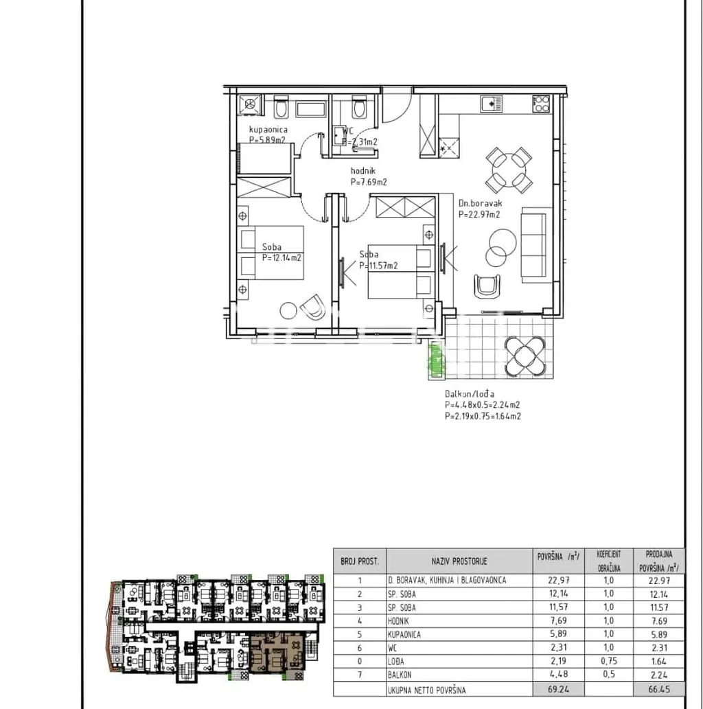 Makarska - Moderan dvosoban stan 67 m2 NOVOGRADNJA