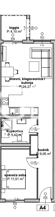 Trogir, Čiovo - Apartman u luksuznom apartmanskom naselju u blizini mora 70 m2
