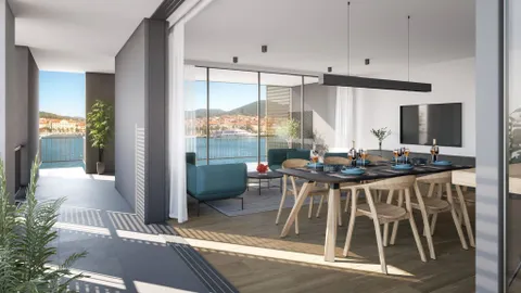 Korčula, Vela Luka - Ekskluzivni stan u izgradnji prvi red uz more 118 m2