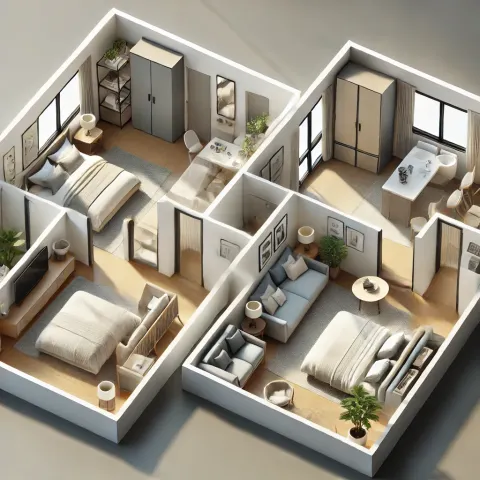 Čiovo, Slatine - Dvosobni stan sa loggiom i pogledom na more 46 m2