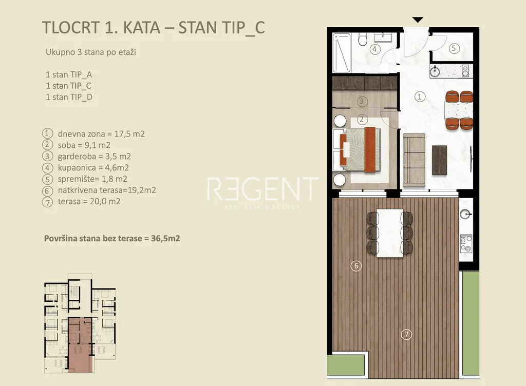 Istra, Novigrad - Dvosoban apartman u luksuznom stambenom kompleksu 60 m2