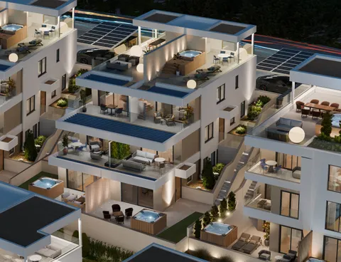 Trogir, Čiovo - Penthouse u luksuznom apartmanskom naselju u blizini mora 82 m2