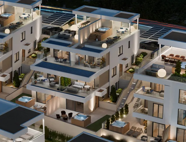 Trogir, Čiovo - Penthouse u luksuznom apartmanskom naselju u blizini mora 82 m2