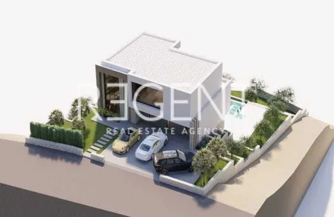 Makarska, Brela - Zemljište s projektom luksuzne vile 740 m2