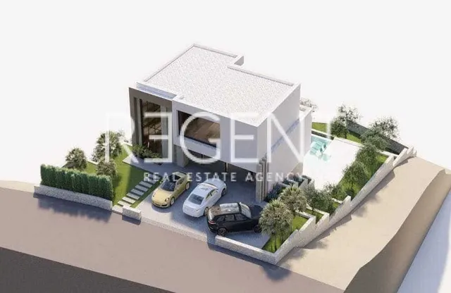 Makarska, Brela - Zemljište s projektom luksuzne vile 740 m2