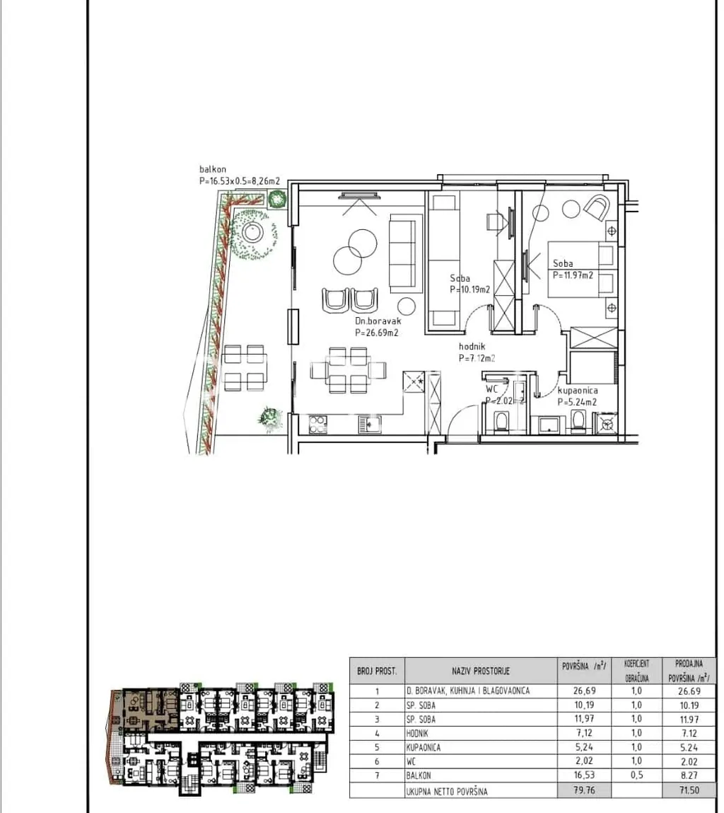 Makarska - Moderan dvosoban stan 72 m2 NOVOGRADNJA