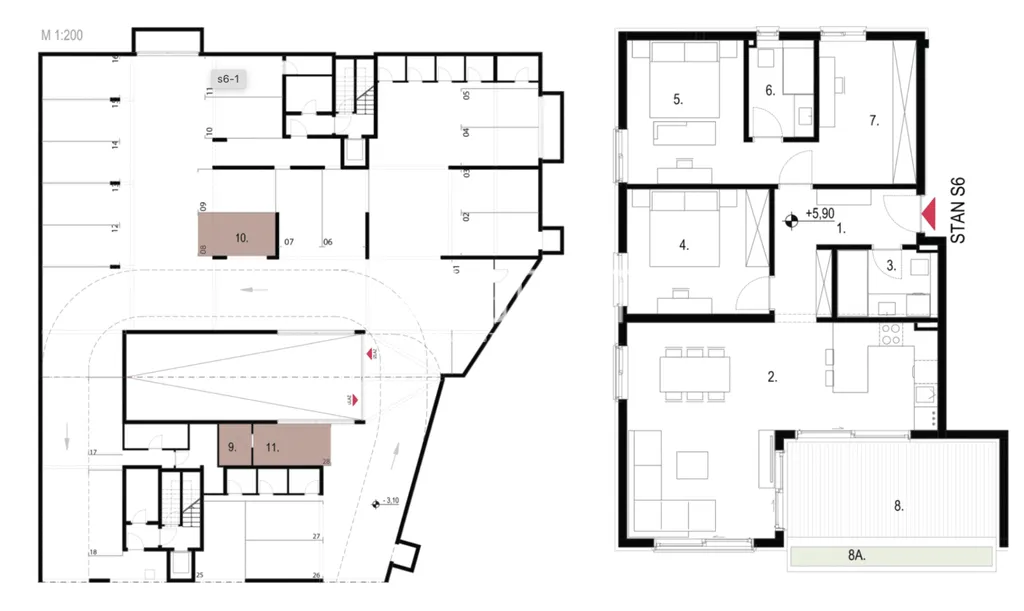 Split, Kaštela - Dvosoban stan s loggiom 113 m2 NOVOGRADNJA
