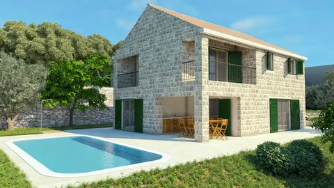 Brač, Bol - Građevisnko zemljište s projektom za izgradnju vila
