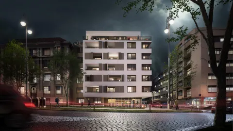 Zagreb, Novakova, Langov Trg - Poslovni prostor u urbanoj stambenoj novogradnji 104 m2