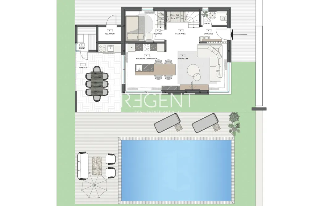Istra, Poreč - Moderna vila s bazenom 165 m2
