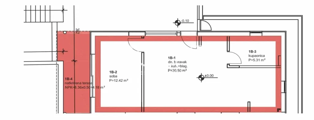 Brač, Sutivan - Dvosoban stan u stambenom kompleksu 65,26 m2