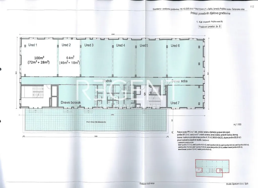 Split, Poljička cesta - Poslovni prostor 100 m2 NAJAM