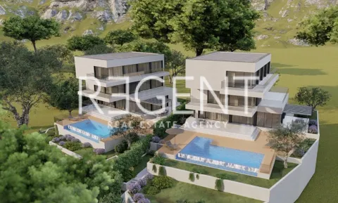 Šibenik, Rogoznica- Zemljište s projektom za izgradnju dvije luksuzne vile 1741m2