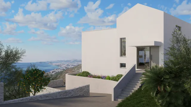 Split, Podstrana - Zemljište 3355 m2 s projektom za tri vile
