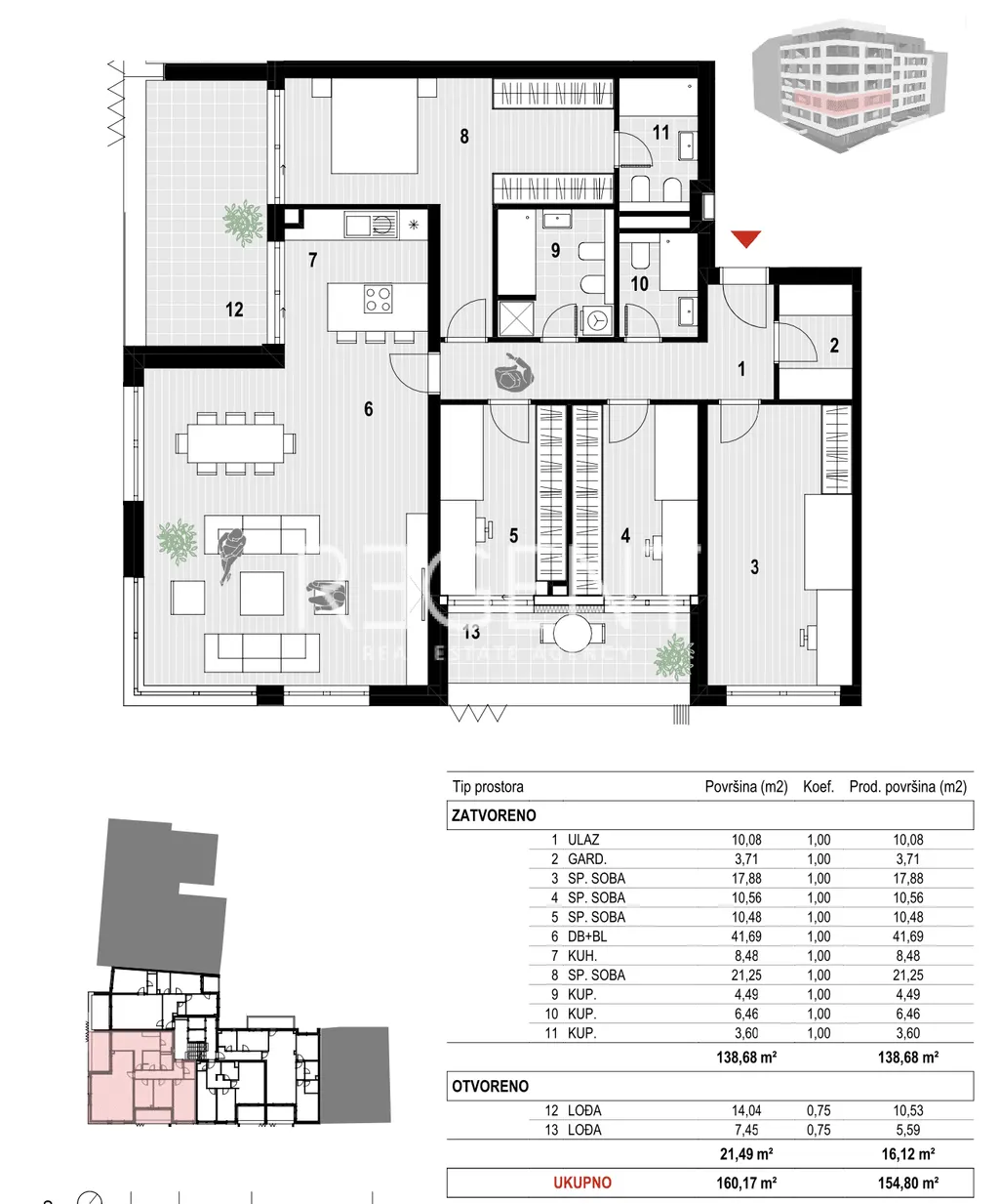 Zagreb, Novakova, Langov Trg - Peterosoban stan u urbanoj stambenoj novogradnji 154 m2