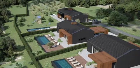 Istra, Vižinada - Projekt luksuznih vila u nizu s bazenima