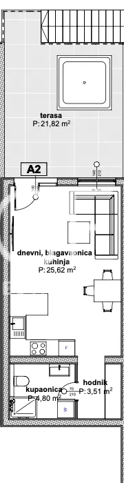 Trogir, Čiovo - Studio apartman u luksuznom apartmanskom naselju u blizini mora 39 m2