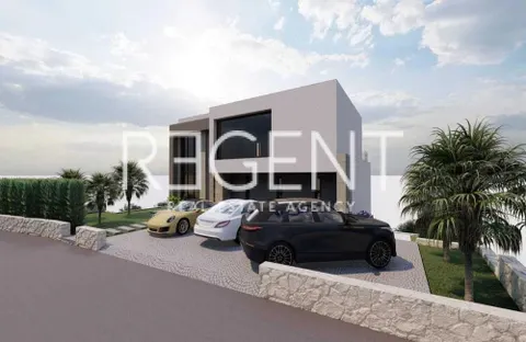 Makarska, Brela - Zemljište s projektom luksuzne vile 740 m2