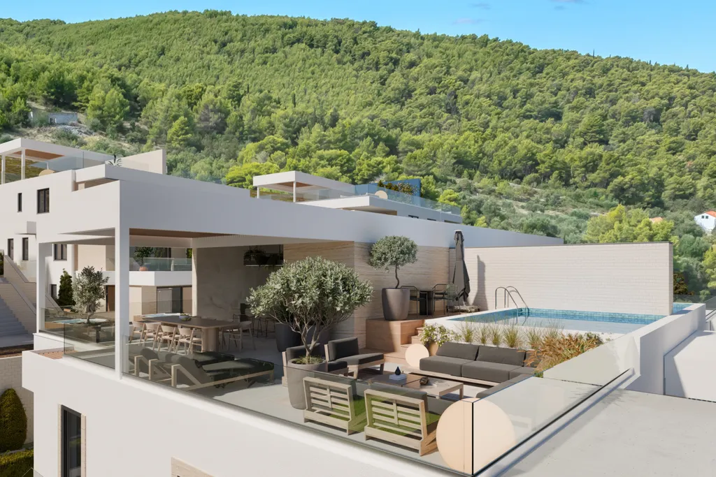 Trogir, Čiovo - Luksuzno apartmansko naselje sa pogledom na more
