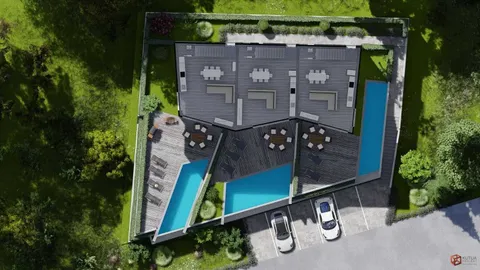 Pag, Mandre - Moderan dvoetažni stan s bazenom, novogradnja