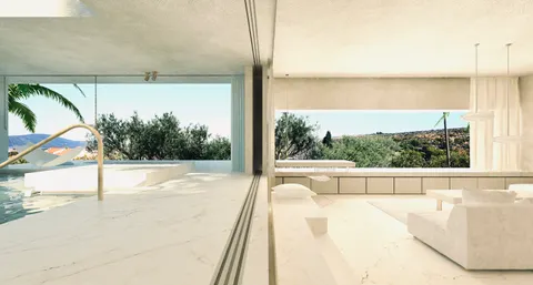 Brač, Milna - zemljište s projektom za 3 vile 2050 m2