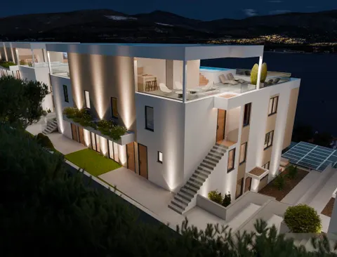 Trogir, Čiovo - Apartman u luksuznom apartmanskom naselju u blizini mora 70 m2