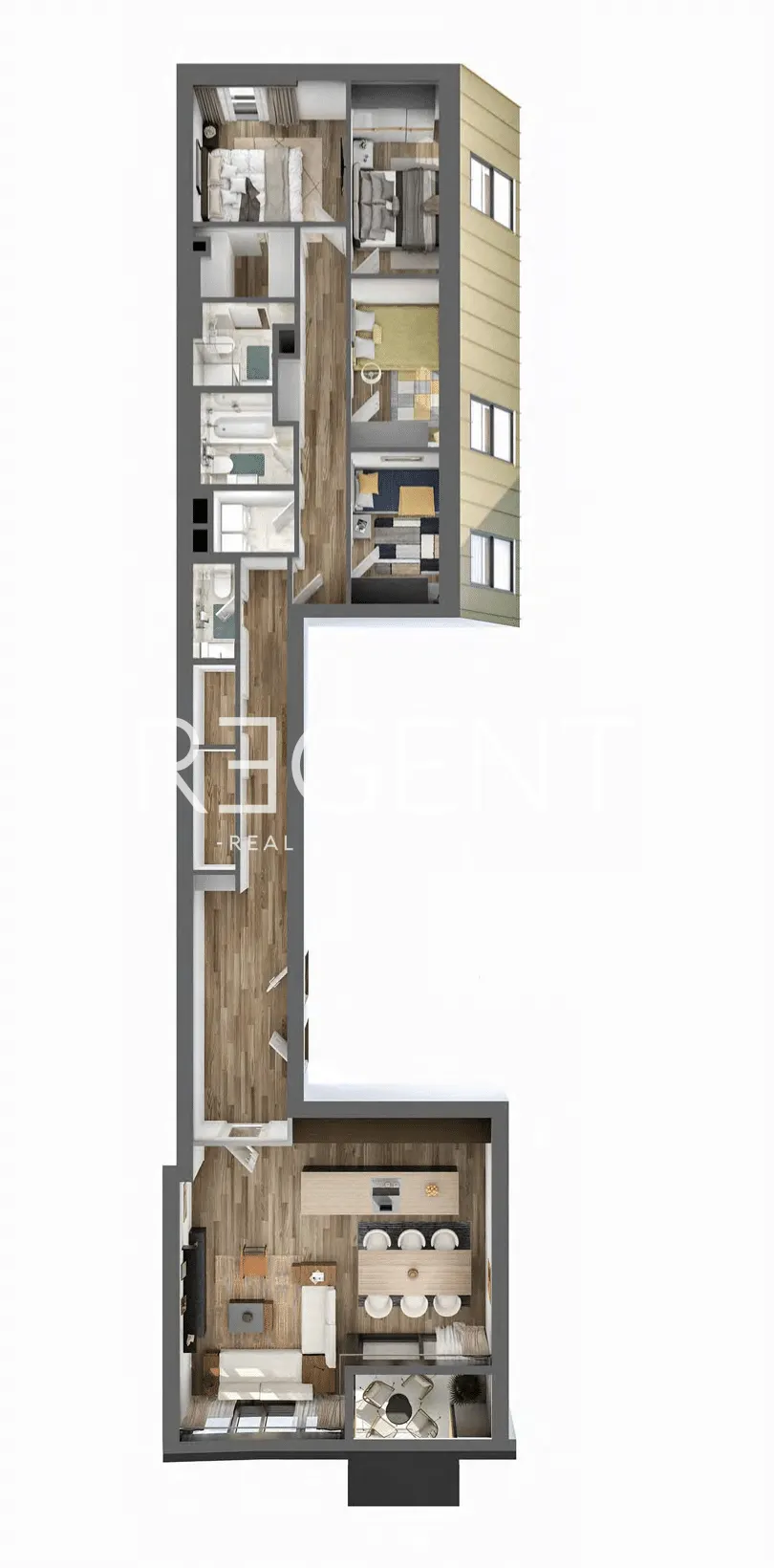 Zagreb, Ribnjak, Gold Residence – Peterosoban stan u centru grada 134 m2