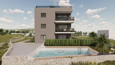 Trogir, Čiovo – Penthouse s pogledom na more 80 m2 novogradnja