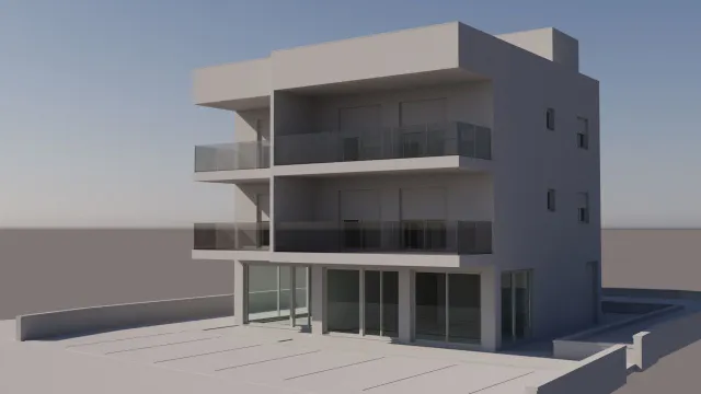 Trogir, Čiovo - Moderna stambena zgrada u izgradnji