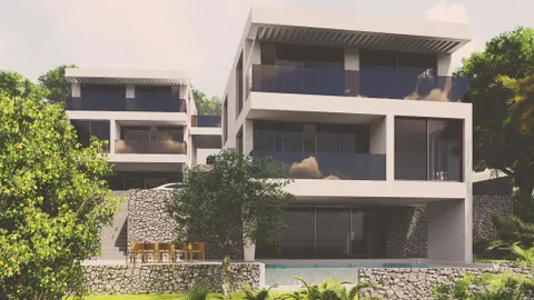 Omiš, Lokva Rogoznica - Moderna vila u izgradnji s pogledom na more 277 m2