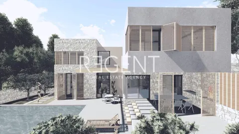 Brač, Splitska - Građevinsko zemljište s projektom 1512 m2