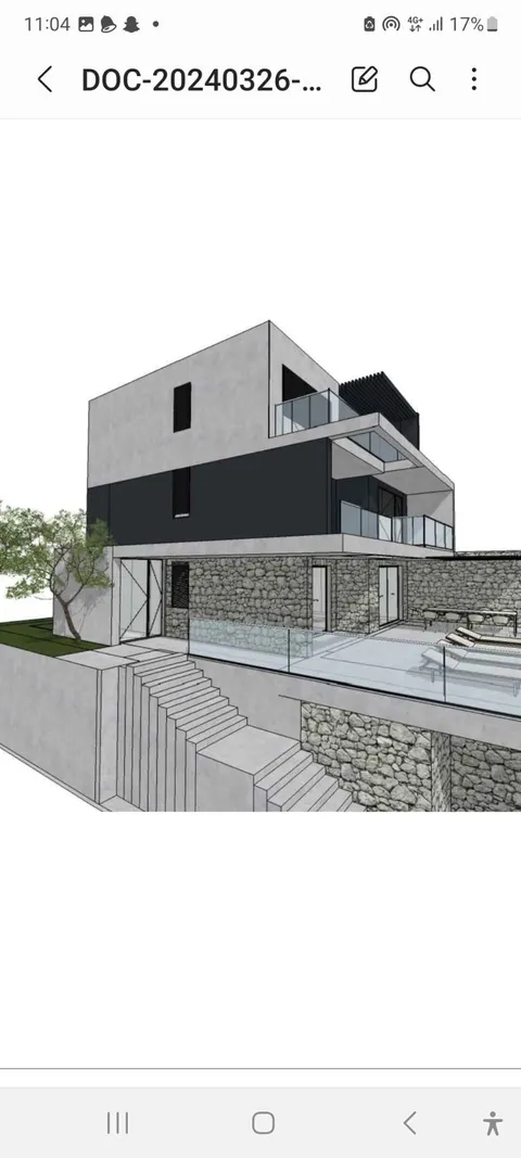 Omiš, Krilo Jesenice - Zemljište s idejnim projektom za investiciju, 312 m2