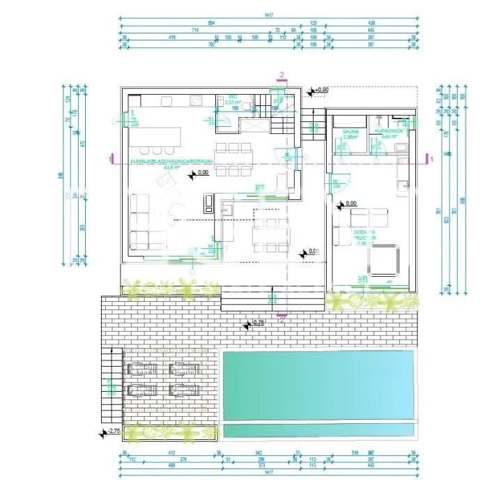 Omiš - Moderna vila u izgradnji 154 m2