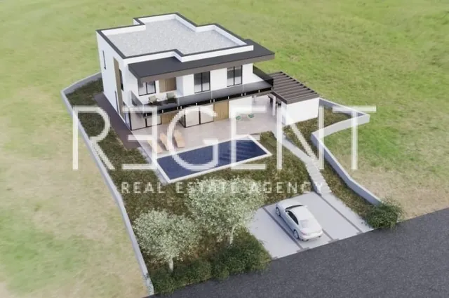 Šolta, Maslinica - Zemljište s projektom i dozvolom za gradnju luksuzne vile 650 m2