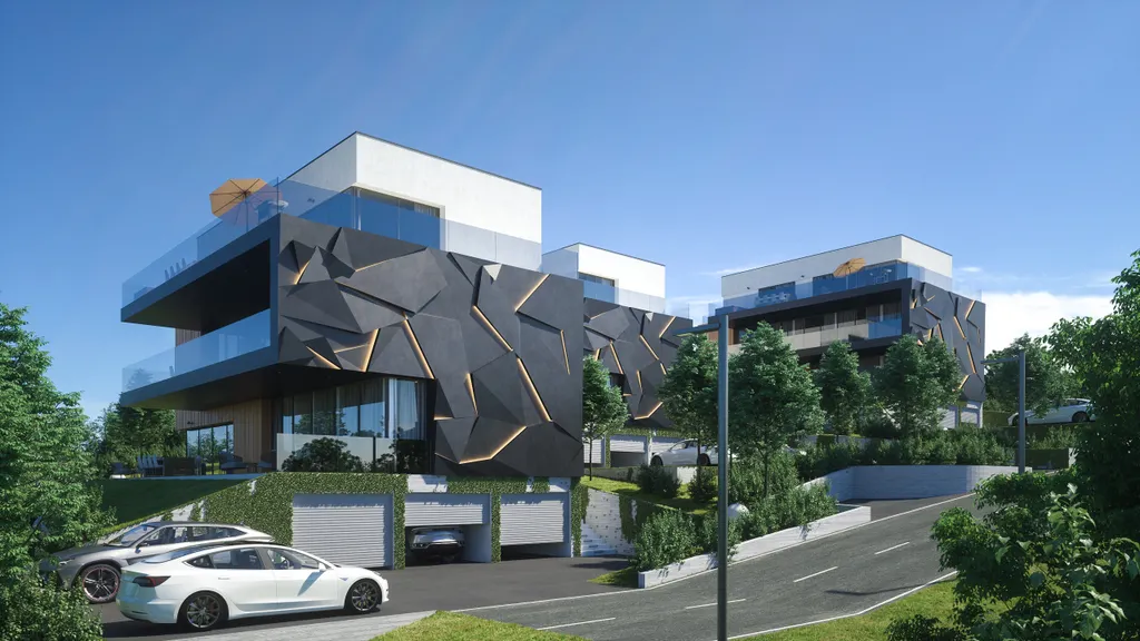 Zagreb, Gračani - Projekt luksuznog stambenog kompleksa , novogradnja
