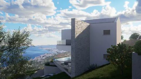 Split, Podstrana - Zemljište 3355 m2 s projektom za tri vile