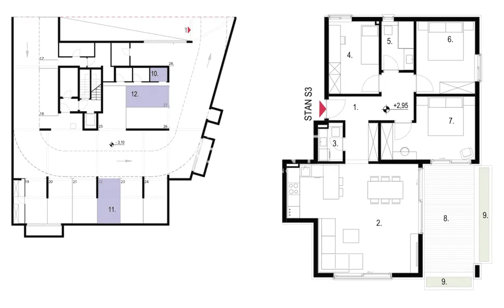 Split, Kaštela - Trosoban stan s terasom 109 m2 NOVOGRADNJA