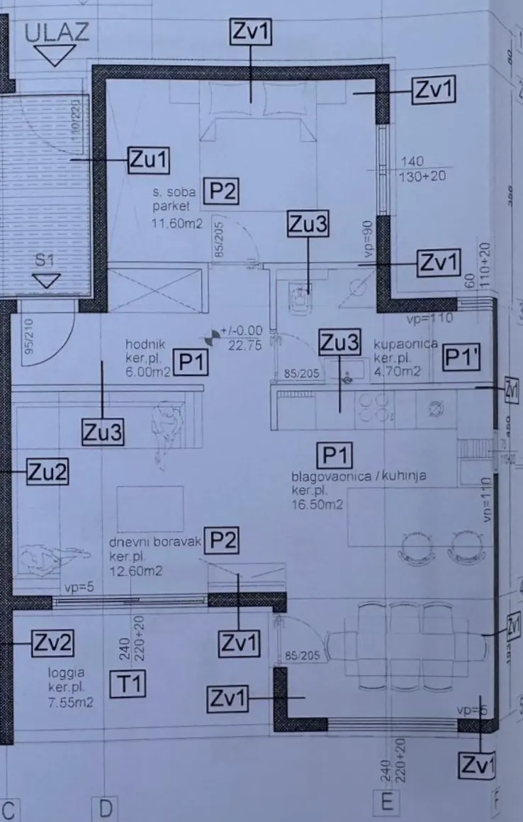 Kaštela, Kaštel Lukšić - Jednosoban stan 59 m2 s bazenom novogradnja KREDIT