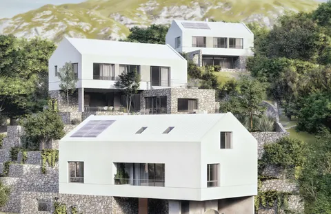 Brač, Farska- predivno građevinsko zemljište s projektom 2642m2