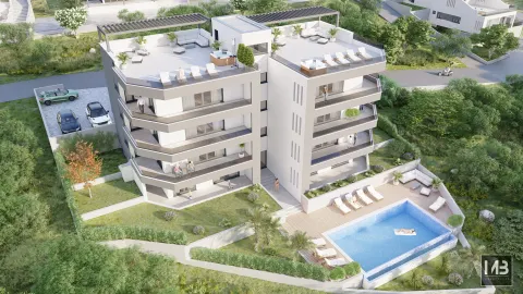 Trogir, Čiovo – Dvosoban stan s pogledom na more 100 m2 NOVOGRADNJA