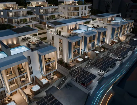 Trogir, Čiovo - Penthouse u luksuznom apartmanskom naselju u blizini mora 82 m2