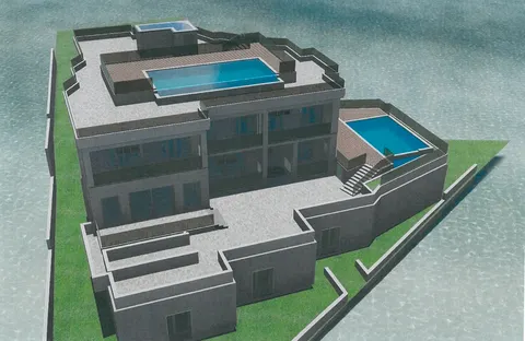 Brač, Bol - Vila u izgradnji s dovršenim pomoćnim objektom na zemljištu 1827 m2
