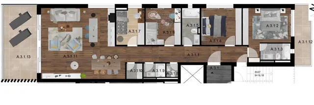 Trogir, Seget Donji - Penthouse s pogledom na more 109 m2, NOVOGRADNJA