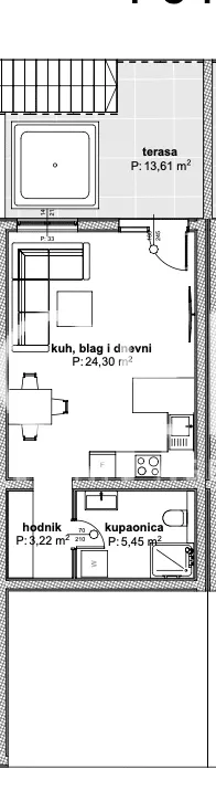 Trogir, Čiovo - Studio apartman u luksuznom apartmanskom naselju u blizini mora 33 m2