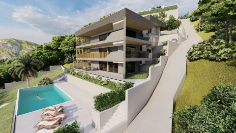 Omiš, Borak – Zemljište s projektom za izgradnju tri luksuzne vile 2460m2