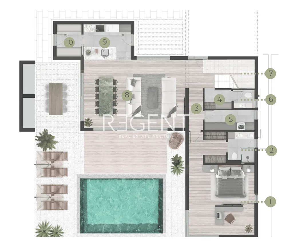 Brač, Supetar - Vila s bazenom u luksuznom kompleksu 255 m2