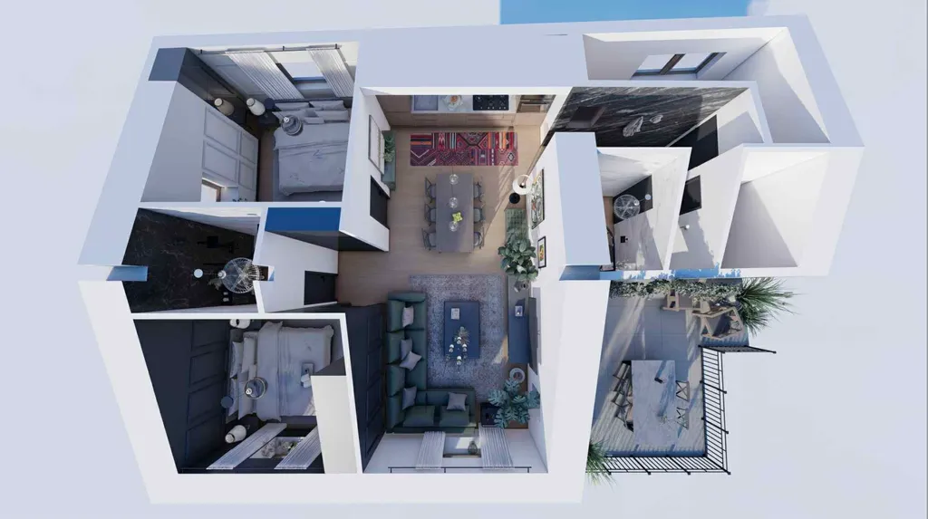 Makarska, Centar - Trosoban stan s terasom 76 m2